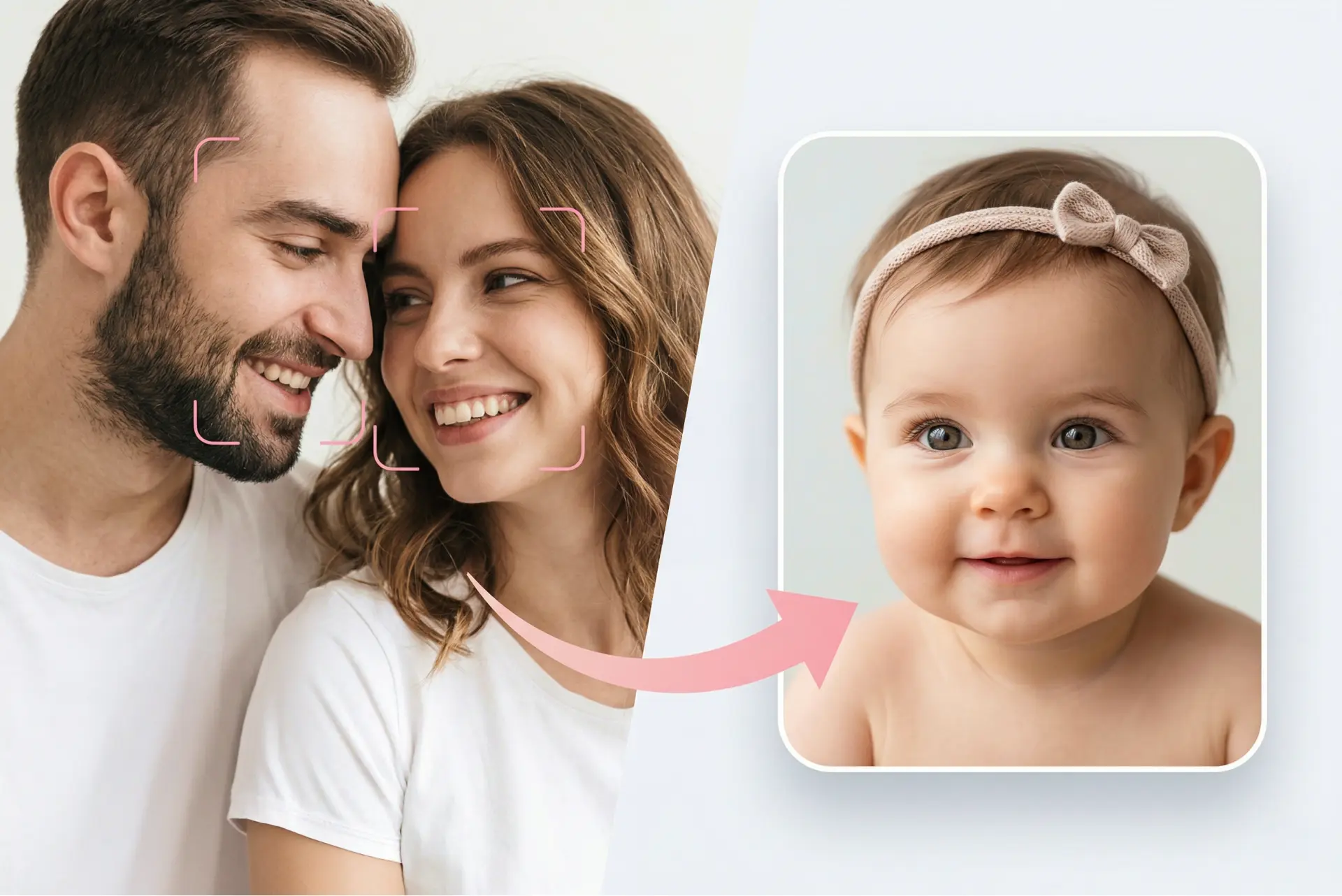 AI Baby Generator Generate a lifelike baby portrait from two parent photos with AI